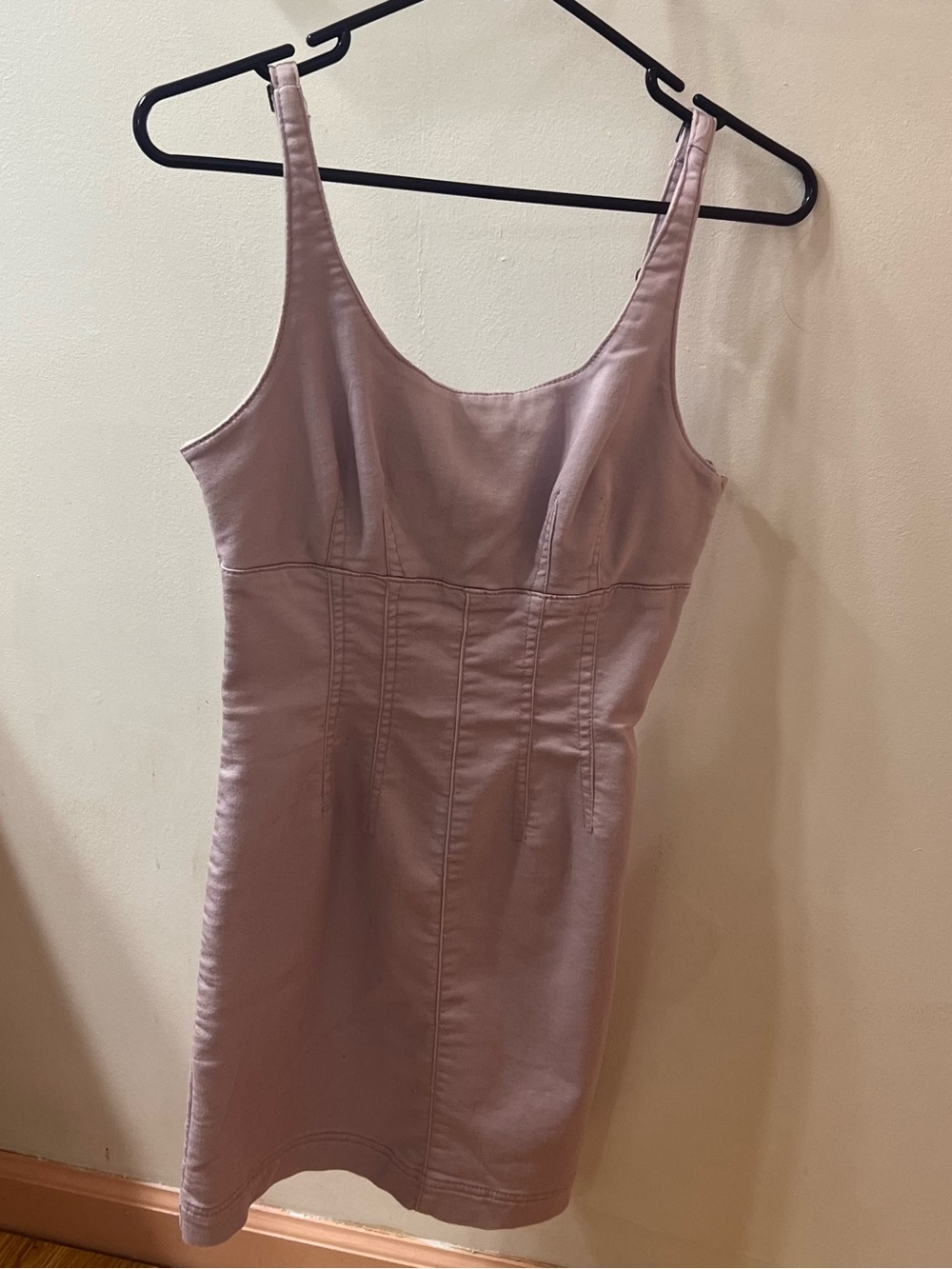 Tinsel Town Lilac Denim Corset Style Stitching Dress